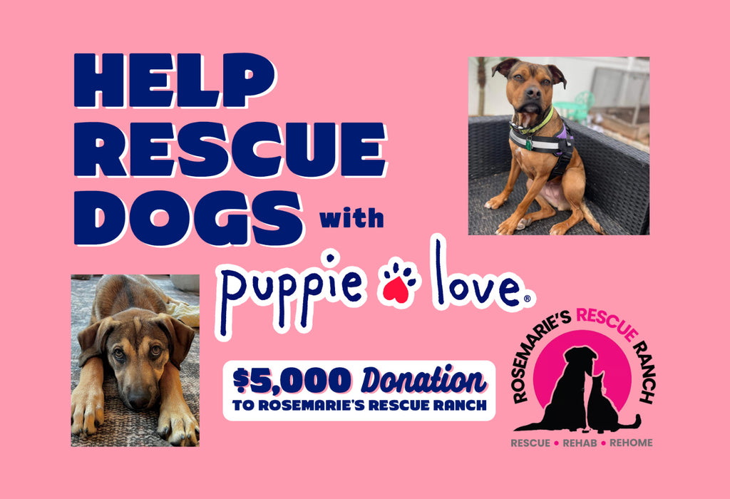 Puppie Love donates $5000 to Rosemarie's Rescue Ranch