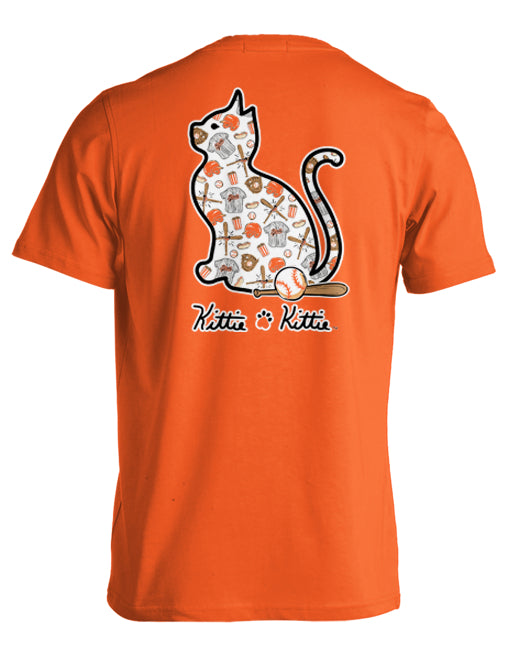 BASEBALL KITTIE, ORANGE AND BLACK - Puppie Love