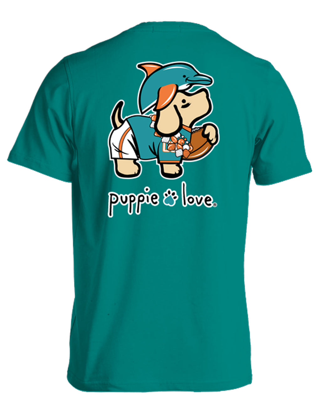 AQUA AND ORANGE MASCOT PUP - Puppie Love