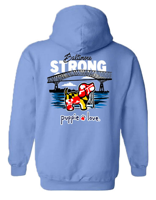 BALTIMORE STRONG PUP, ADULT HOODIE - Puppie Love