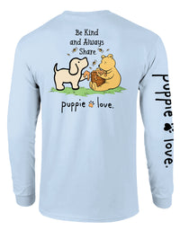 BE KIND AND ALWAYS SHARE PUP, ADULT LS - Puppie Love