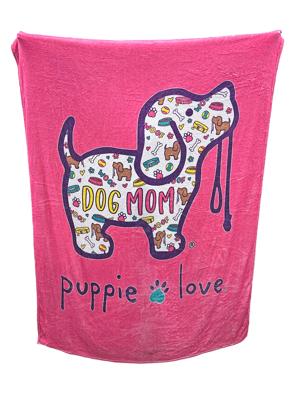 DOG MOM PATTERN PUP BLANKET - Puppie Love