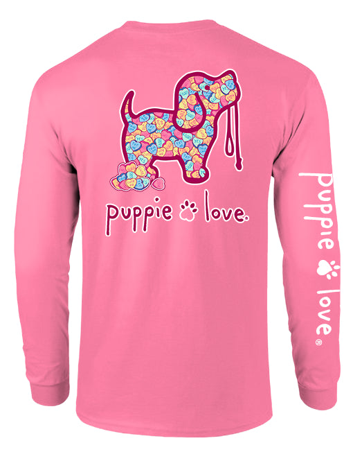CANDY HEARTS PUP, ADULT LS - Puppie Love
