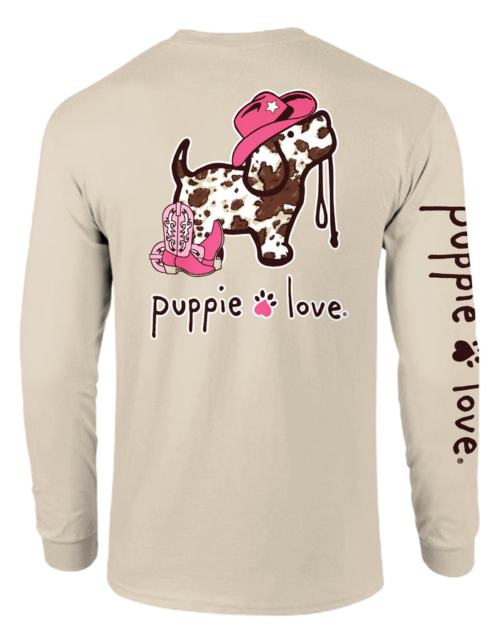 COW PRINT PUP, ADULT LS - Puppie Love