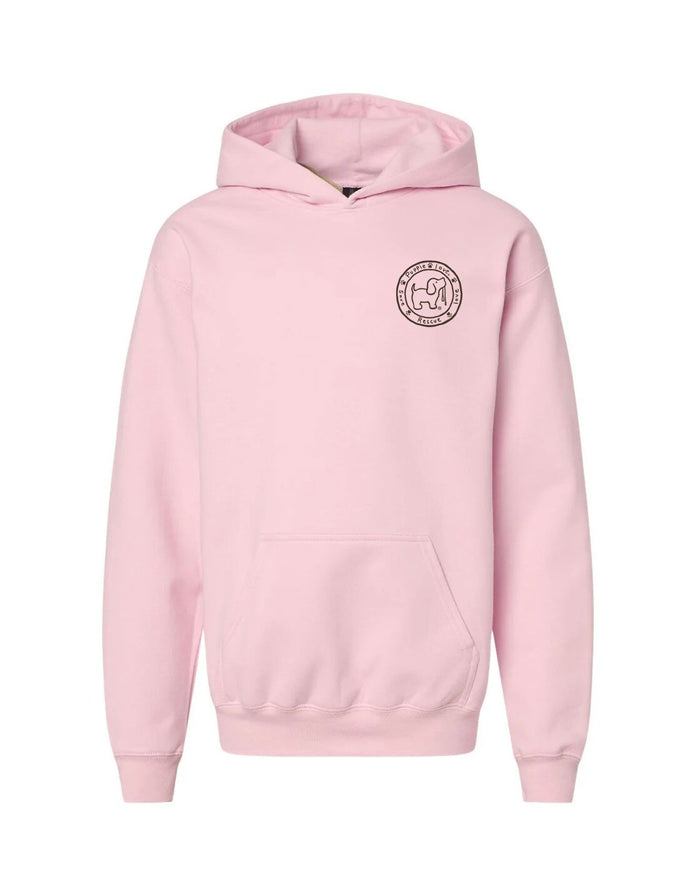 COW PRINT PUP, YOUTH HOODIE - Puppie Love