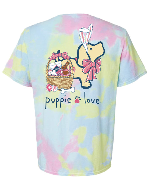 EASTER BASKET PUP, ADULT SS TIE DYE