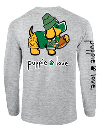 GREEN AND YELLOW MASCOT PUP, ADULT LS - Puppie Love