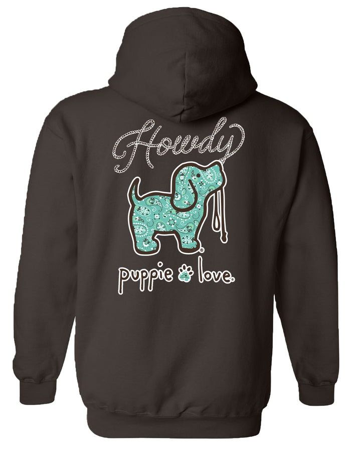 HOWDY BANDANA PUP, ADULT HOODIE - Puppie Love