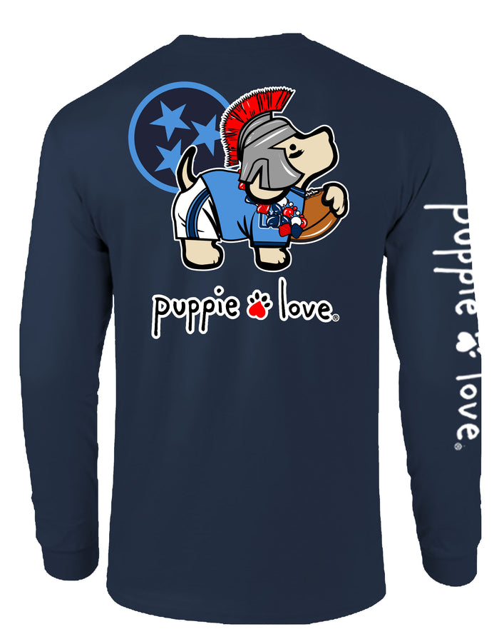 NAVY AND RED MASCOT PUP, ADULT LS - Puppie Love