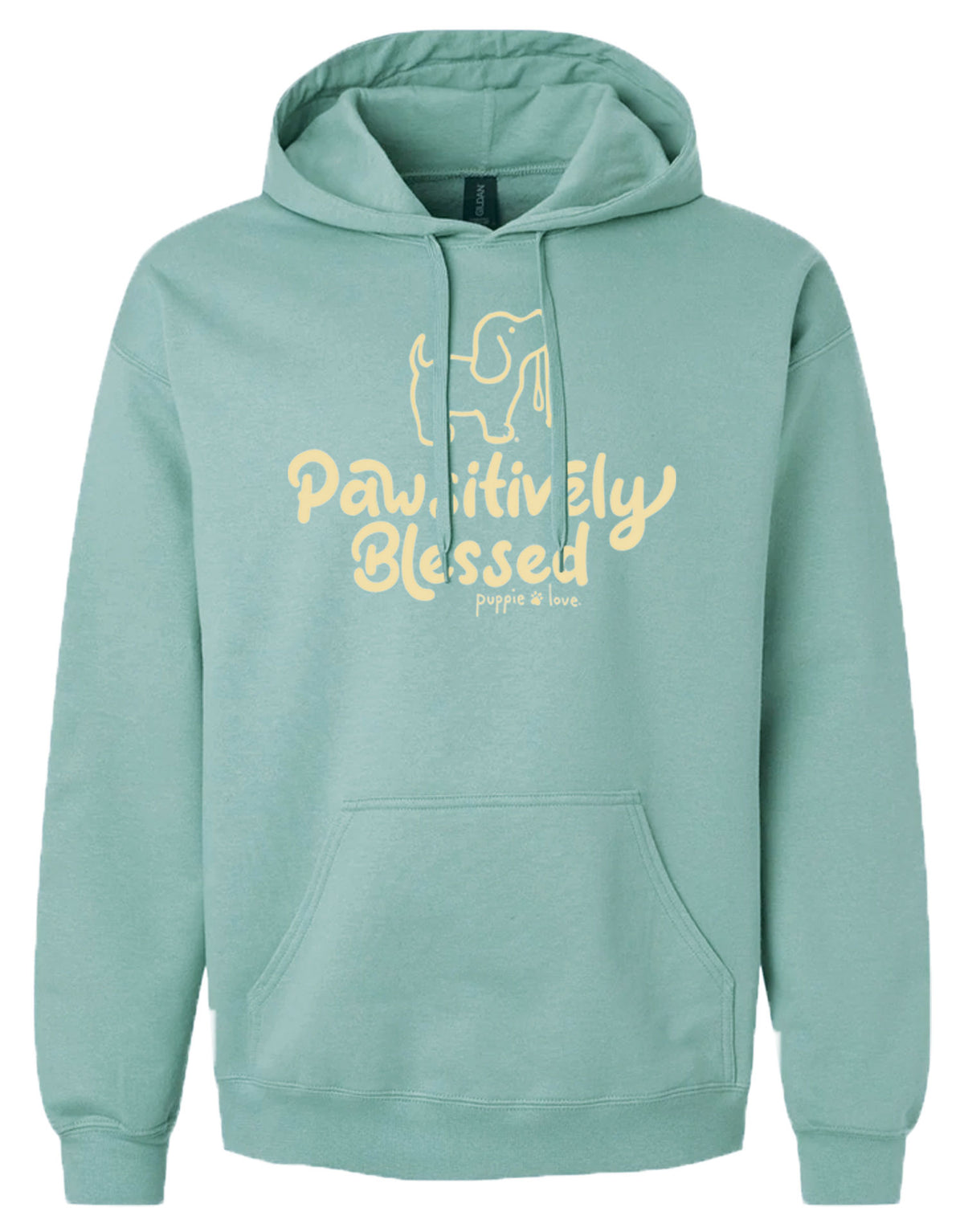 PAWSITIVELY BLESSED PUP, ADULT HOODIE - Puppie Love