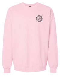 PINK AND GREEN PUP, ADULT SWEATSHIRT