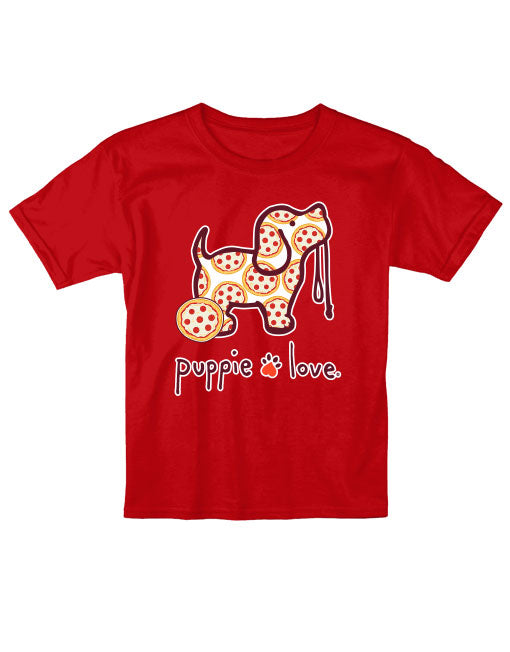 PIZZA PATTERN PUP, YOUTH SS - Puppie Love