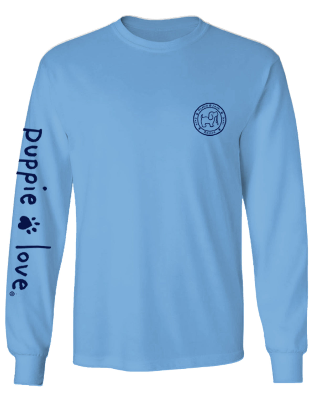 POWDER BLUE AND GOLD MASCOT PUP, ADULT LS - Puppie Love