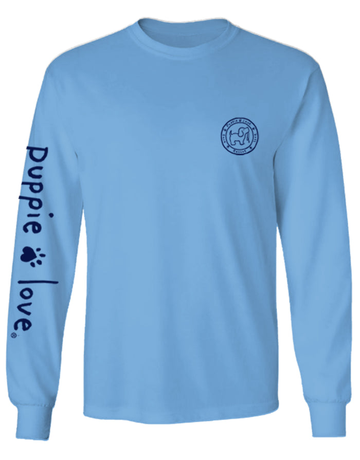 POWDER BLUE AND GOLD MASCOT PUP, ADULT LS - Puppie Love