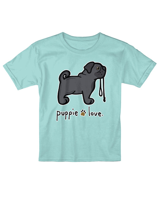 PUG PUP (BLACK), YOUTH SS - Puppie Love