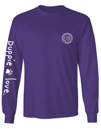 PURPLE AND GOLD MASCOT PUP, ADULT LS - Puppie Love