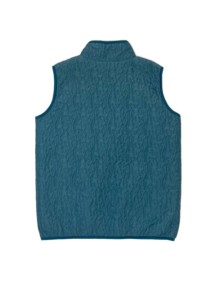 QUILTED VEST, TEAL - Puppie Love