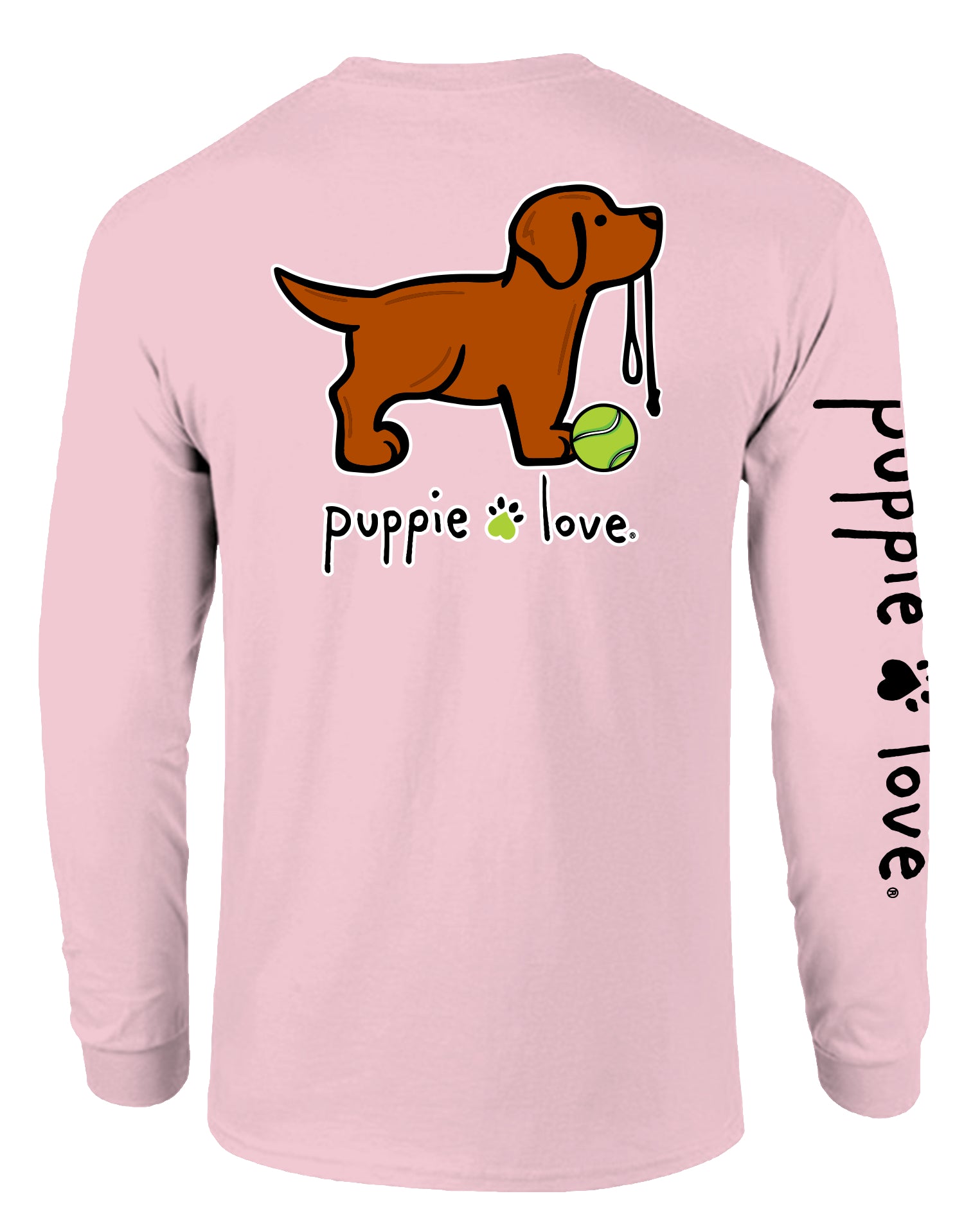 トップス pup Red Fox Lab Pup Long Sleeve Shirt - Labrador Dog Tee | Puppie Love