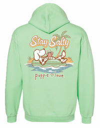 STAY SALTY SKELETON PUP, ADULT HOODIE - Puppie Love
