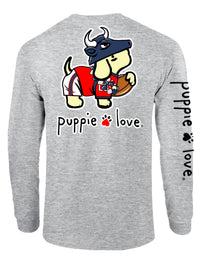 STEEL BLUE AND BATTLE RED MASCOT PUP, ADULT LS - Puppie Love