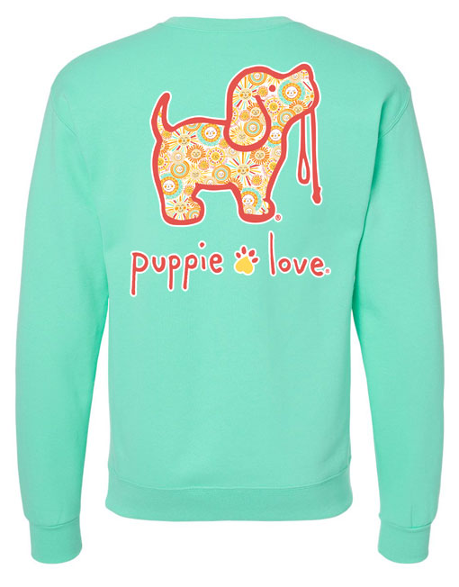 SUN PATTERN PUP, ADULT SWEATSHIRT - Puppie Love