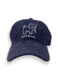 NAVY CORDUROY HAT - Puppie Love