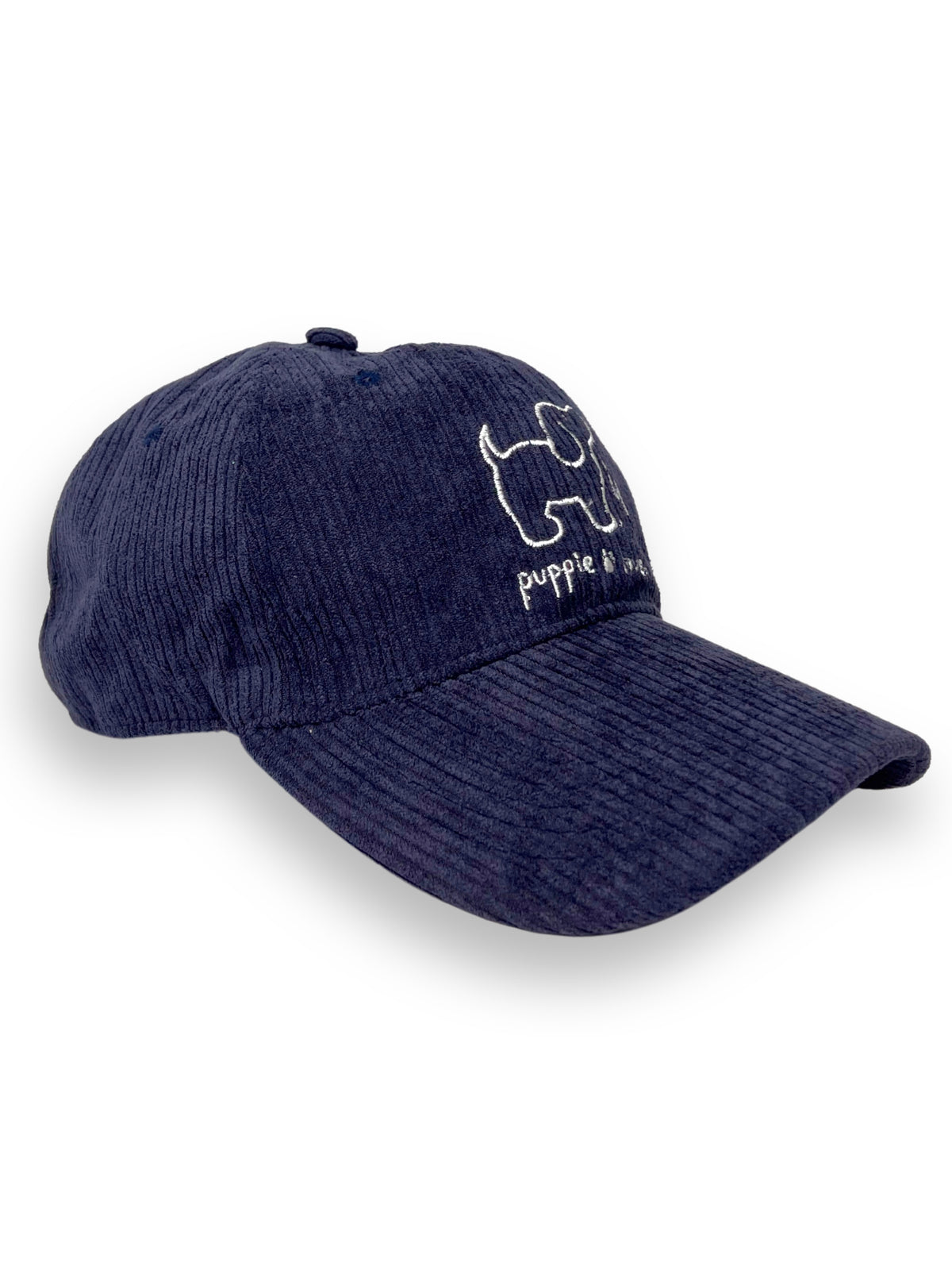 NAVY CORDUROY HAT - Puppie Love