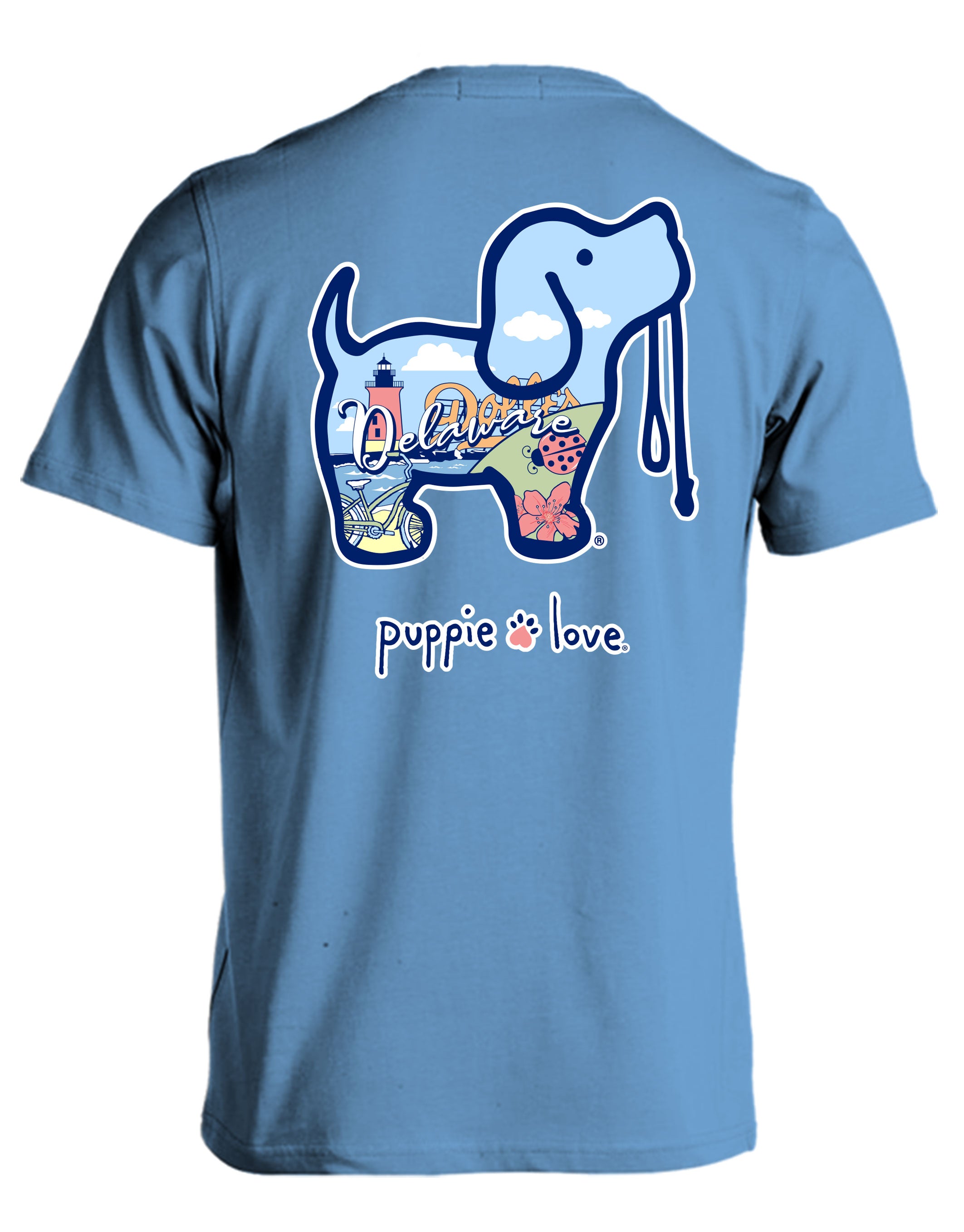 ‪‪❤︎‬ pupu ‪‪❤︎‬ Pastel Delaware Pup T-Shirt - Delaware Dog Tee | Puppie Love