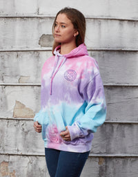 COTTON CANDY TIE DYE PUP, ADULT HOODIE - Puppie Love