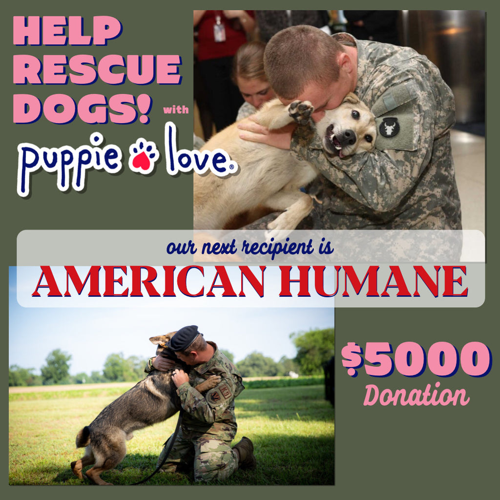 Puppie Love donates $5000 to the American Humane Association!