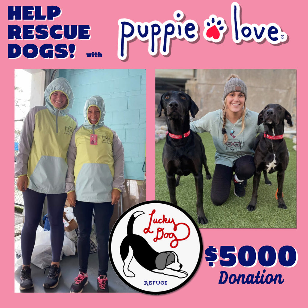 Puppie Love donates $5000 to Lucky Dog Refuge!