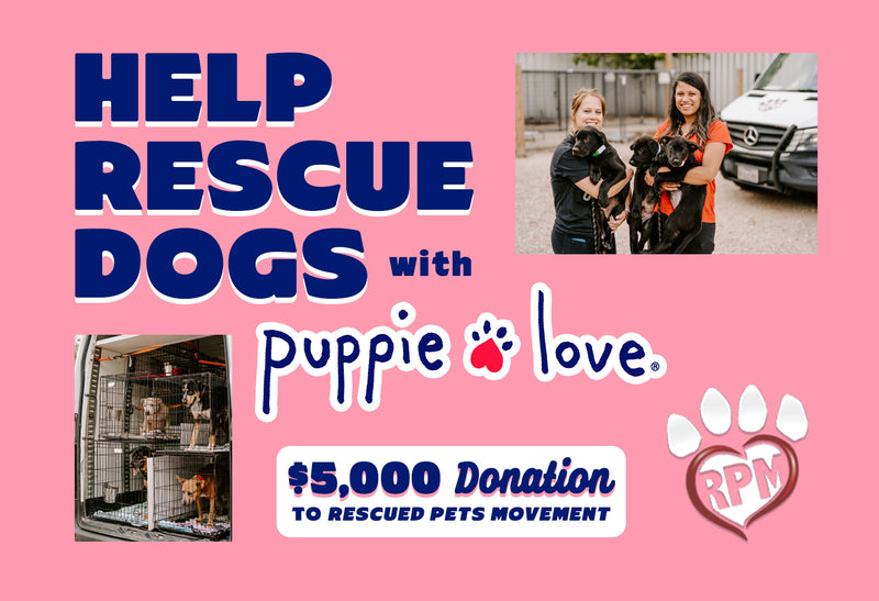 Puppie Love donates $5,000 to Rescued Pets Movement!