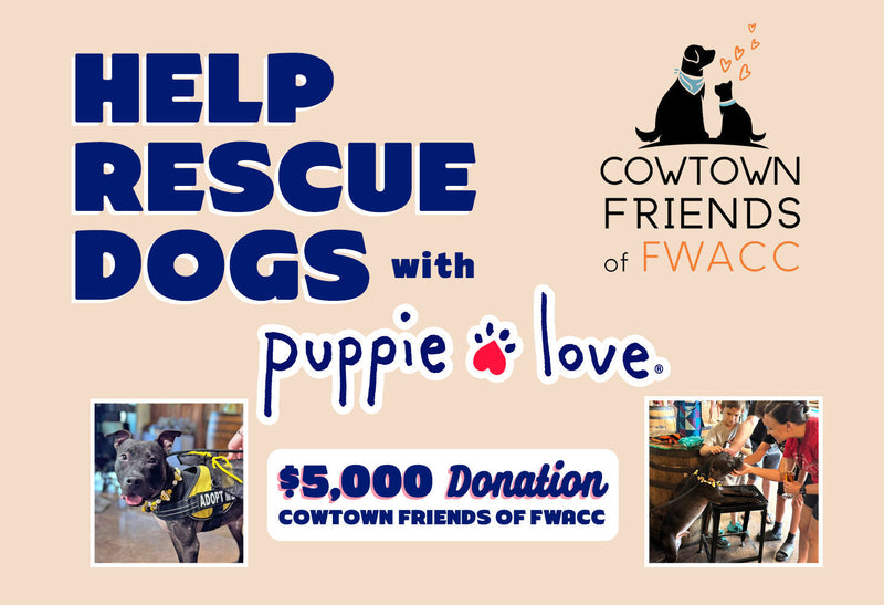 Puppie Love Donates $5,000 to Cowtown Friends fo FWACC!