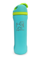 FLIP-TOP 24oz WATER BOTTLE, AQUA - Puppie Love