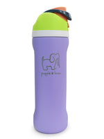 FLIP-TOP 24oz WATER BOTTLE, PURPLE - Puppie Love