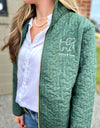 QUILTED JACKET, FOREST GREEN - Puppie Love