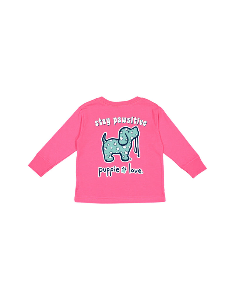 STAY PAWSITIVE, TODDLER LS - Puppie Love