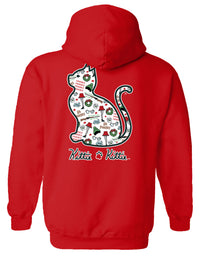 CHRISTMAS ICONS KITTIE, ADULT HOODIE