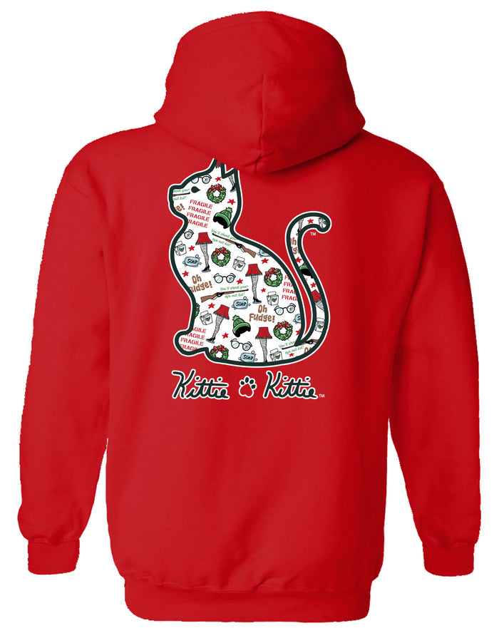 CHRISTMAS ICONS KITTIE, ADULT HOODIE