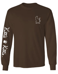 COFFEE PATTERN KITTIE, ADULT LS