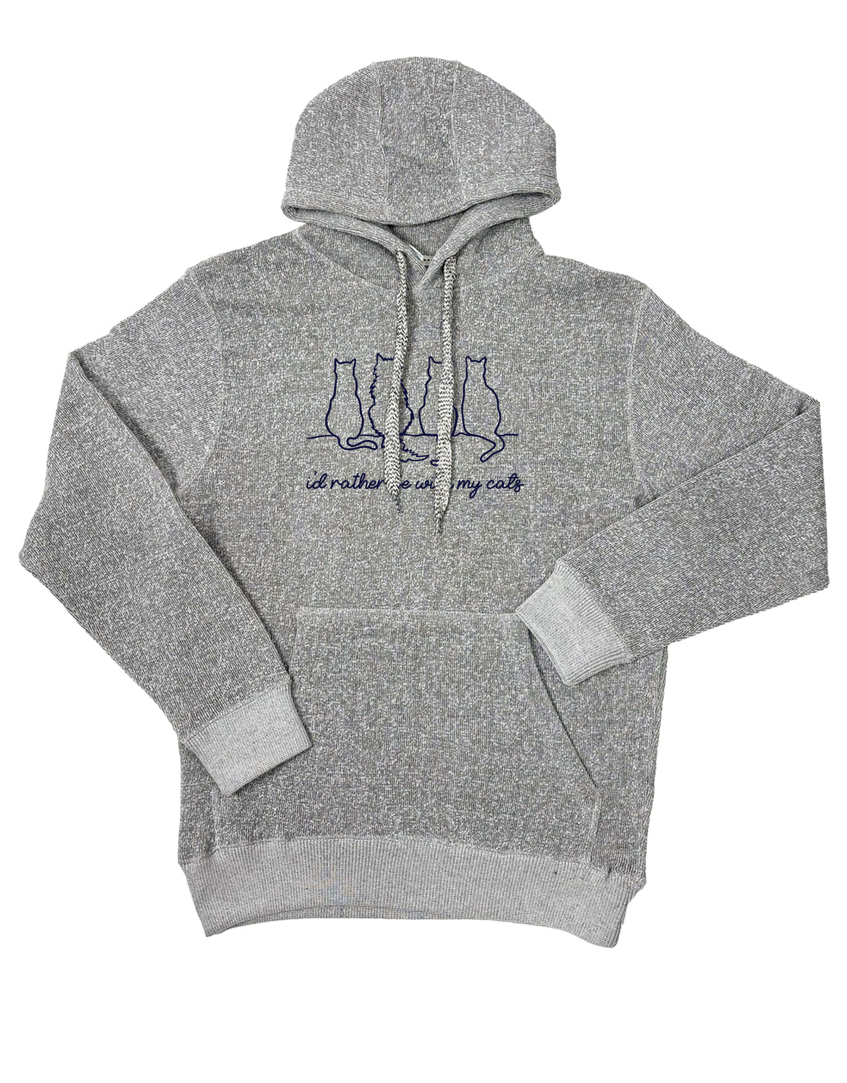 I'D RATHER BE WITH MY CATS, NANTUCKET HOODIE