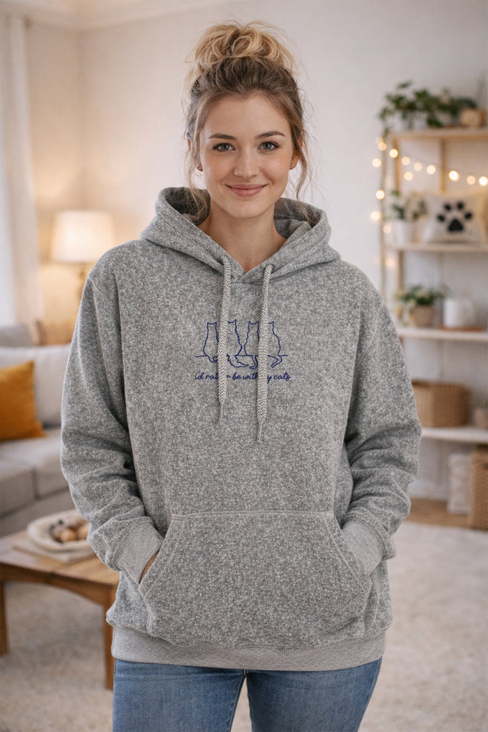 I'D RATHER BE WITH MY CATS, NANTUCKET HOODIE