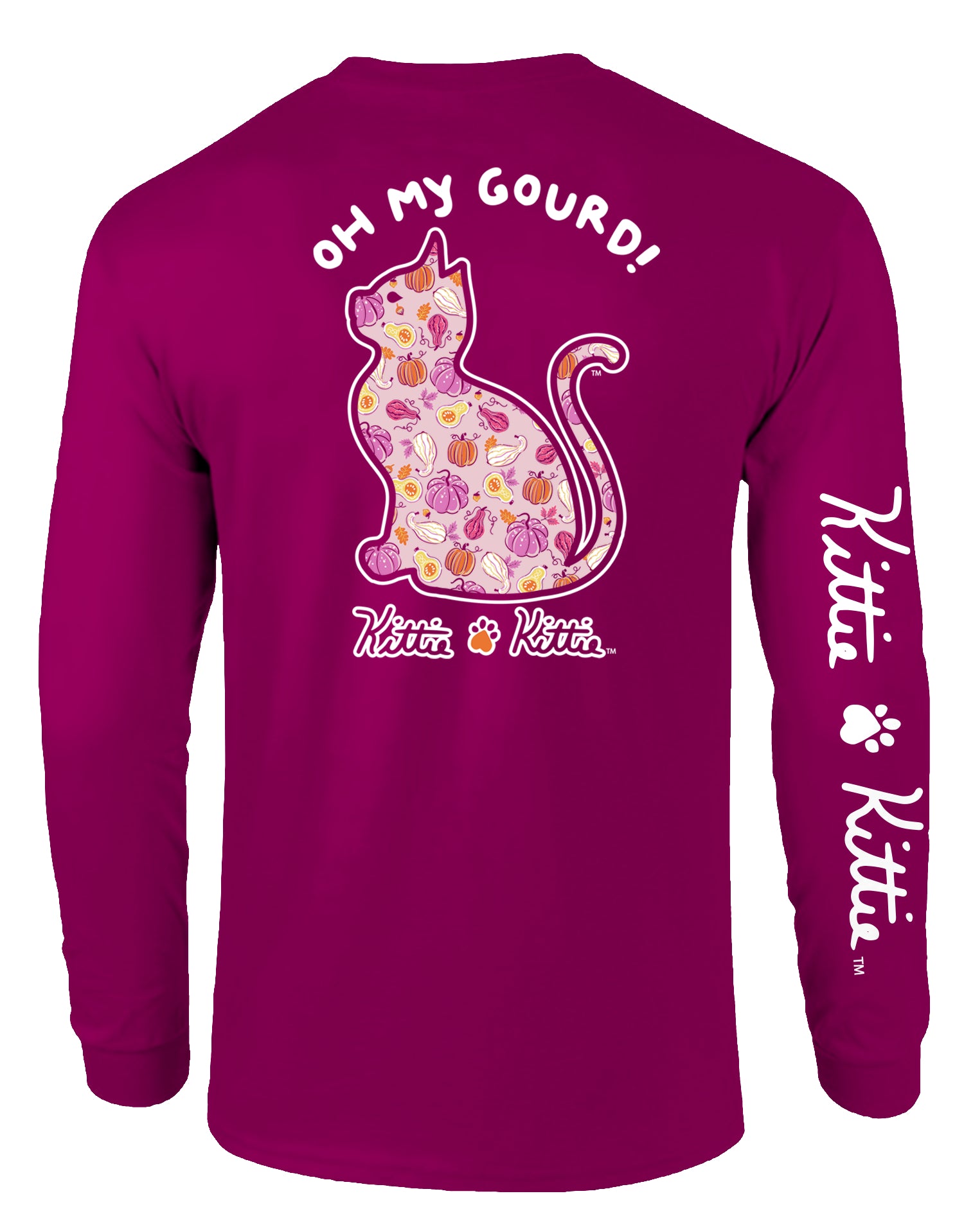Oh My Gourd Cat Long Sleeve - Fall Kittie Tee | Puppie Love