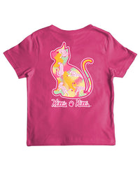 PINK LEOPARD KITTIE, YOUTH SS (PRINTED TO ORDER) - Puppie Love