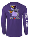 PURPLE MASCOT KITTIE, ADULT LS (PRINTED TO ORDER) - Puppie Love