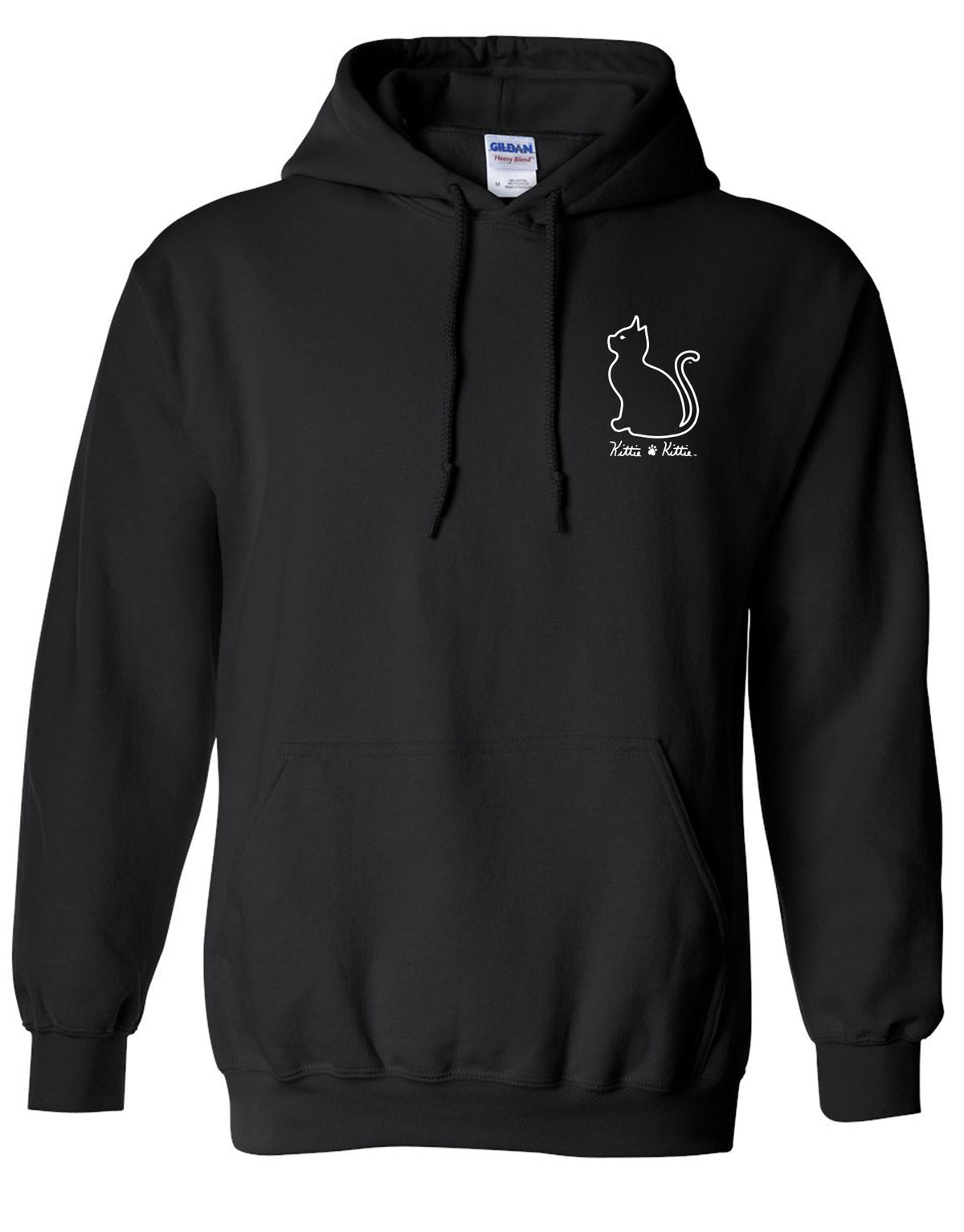 SCAREDY CAT PATTERN KITTIE, ADULT HOODIE