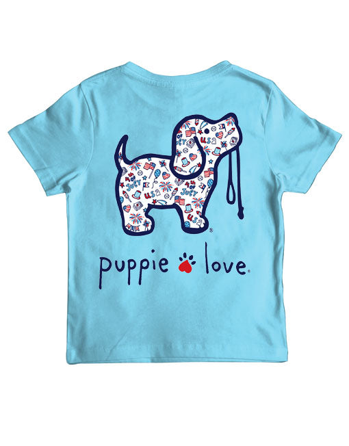 4TH OF JULY PATTERN PUP, YOUTH SS - Puppie Love