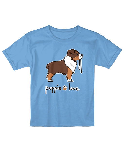 AUSTRALIAN SHEPHERD PUP (RED & WHITE) YOUTH SS (PRINTED TO ORDER)