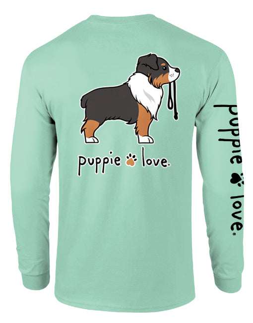 AUSTRALIAN SHEPHERD PUP (TRI COLOR), ADULT LS (PRINTED TO ORDER) - Puppie Love