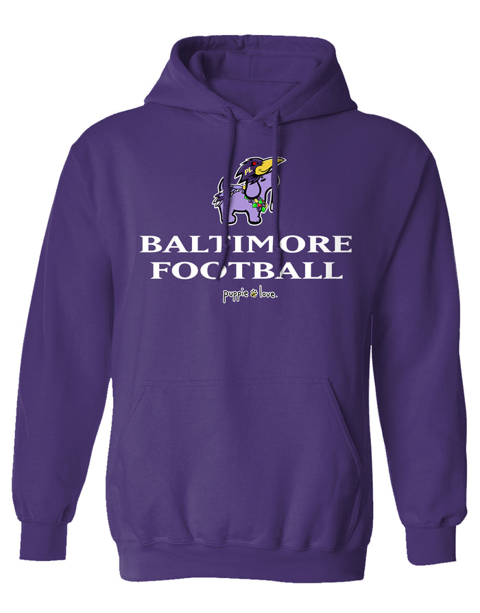 BALTIMORE FOOTBALL PUP, ADULT HOODIE